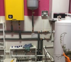 Установка и настройка автоматики в котельной с котлами Wespe Heizung Elite 8 и Buderus Logamax U-072-24